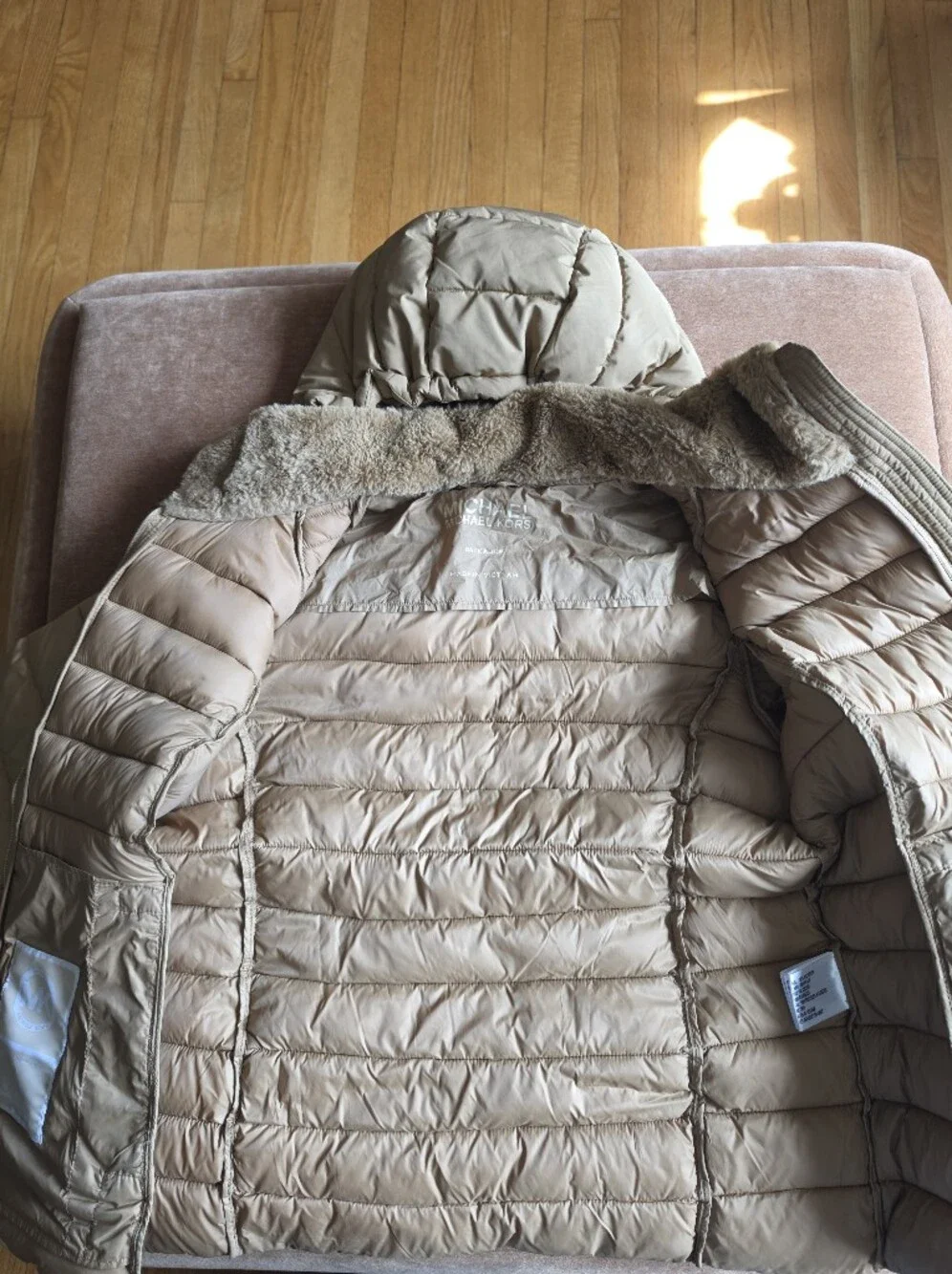 Michael Kors hooded quilted